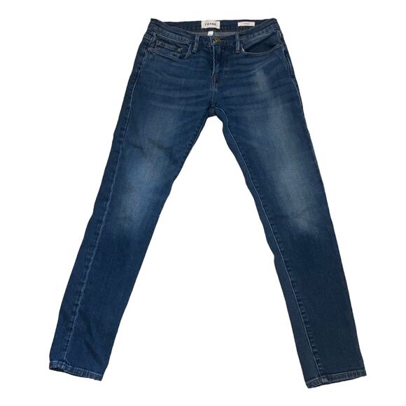 Frame - Le Garcon Mid-Rise Boyfriend Jean in Medium Blue Riley-size 24 - Picture 9 of 14